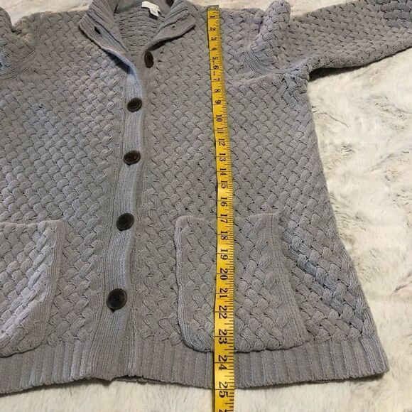𝅺J. Jill chenille basket weave oversized sweater cardigan size XS - Picture 8 of 11